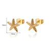 Wholesale Light Luxury Style Stainless Steel Shell Imitation Pearl Earrings For Women With Electroplating