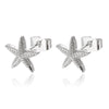 Wholesale Light Luxury Style Stainless Steel Shell Imitation Pearl Earrings For Women With Electroplating