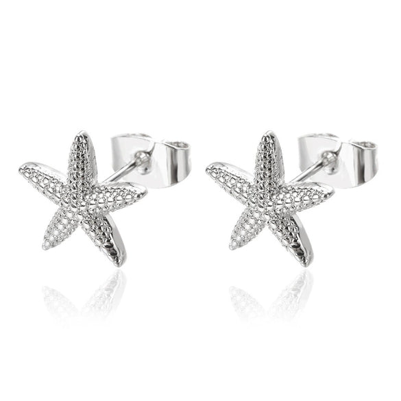 Wholesale Light Luxury Style Stainless Steel Shell Imitation Pearl Earrings For Women With Electroplating