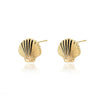 Wholesale Light Luxury Style Stainless Steel Shell Imitation Pearl Earrings For Women With Electroplating