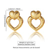 Wholesale Light Luxury Style Stainless Steel Stamped Heart Shape Earrings For Women