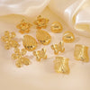 Wholesale Light Luxury Style Stamped Stainless Steel Geometric Flower Earrings For Women