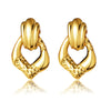 Wholesale Light Luxury Style Stamping Stainless Steel Irregular Geometric Earrings For Women