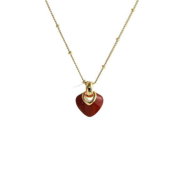 Wholesale Light Luxury Style Titanium Steel And Copper Heart Water Drop Bell Pattern Electroplated Earrings And Necklaces Set For Women