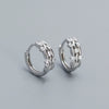 Wholesale Light Luxury Sweet Ear Buckle Earrings S925 Silver Geometric Design Electroplated For Women