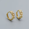Wholesale Light Luxury Sweet Ear Buckle Earrings S925 Silver Geometric Design Electroplated For Women