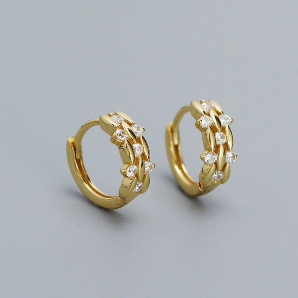 Wholesale Light Luxury Sweet Ear Buckle Earrings S925 Silver Geometric Design Electroplated For Women