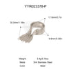 Wholesale Light Luxury Tassel Open Ring Stainless Steel Jewelry With Geometric Design Vacuum Real Gold Electroplated In Pvd Furnace