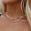 Wholesale Light Luxury Titanium Steel Double Layer Overlapping Necklace With Geometric Design And Electroplating Treatment For Women And Men Snake Bone And Blade Chain