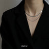 Wholesale Light Luxury Titanium Steel Double Layer Overlapping Necklace With Geometric Design And Electroplating Treatment For Women And Men Snake Bone And Blade Chain