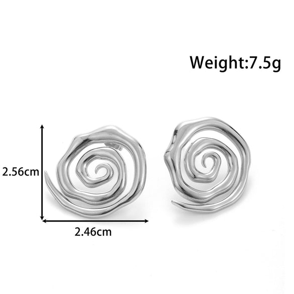Wholesale Light Luxury Titanium Steel Earrings With Crescent And Starfish Star Shape Electroplated