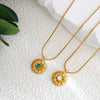 Wholesale Light Luxury Titanium Steel Flower Diamond Necklace For Women