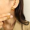 Wholesale Light Luxury 316L Stainless Steel Gold Plated Ushape Earrings For Women