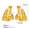 Wholesale Light Luxury 316L Stainless Steel Gold Plated Ushape Earrings For Women