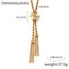 Wholesale Light Luxury Titanium Steel Hemp Rope Woven Jewelry Set With Electroplating For Women Necklace Bracelet Ring Earrings