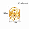 Wholesale Light Luxury Titanium Steel Open Adjustable Ring With Geometric Design And Electroplating