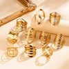 Wholesale Light Luxury Titanium Steel Open Adjustable Ring With Geometric Design And Electroplating