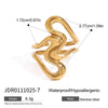 Wholesale Light Luxury Titanium Steel Ring With Geometric Design Electroplated For Women