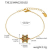 Wholesale Light Luxury Titanium Steel Zircon Jewelry Set With Snowflake Pattern For Women Necklace Bracelet Earrings Electroplated