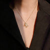Wholesale Light Luxury Unicorn Titanium Steel And Copper Inlaid With Zircon Necklace For Women