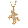 Wholesale Light Luxury Unicorn Titanium Steel And Copper Inlaid With Zircon Necklace For Women
