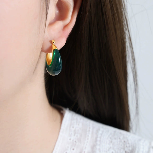 Wholesale Light Luxury Ushaped Titanium Steel Electroplated Women's Earrings