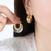 Wholesale Light Luxury Ushaped Titanium Steel Electroplated Women's Earrings