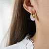 Wholesale Light Luxury Ushaped Titanium Steel Electroplated Women's Earrings