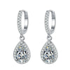 Wholesale Light Luxury Water Drop Shape Copper Inlaid Zircon Geometric Earrings For Women