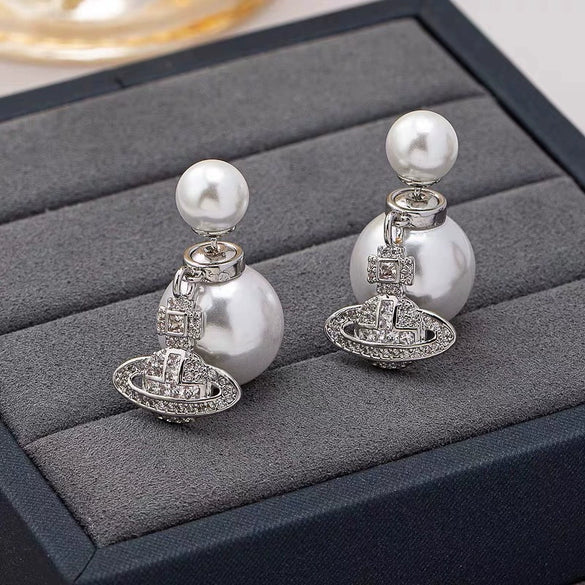 Wholesale Light Luxury Women's Alloy Geometric Earrings Set With Diamonds