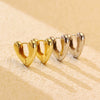Wholesale Light Luxury Women's Earrings S925 Silver Heart Shape Electroplating Minimalist Geometric Design