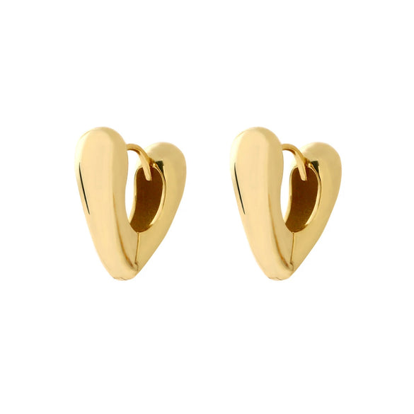 Wholesale Light Luxury Women's Earrings S925 Silver Heart Shape Electroplating Minimalist Geometric Design