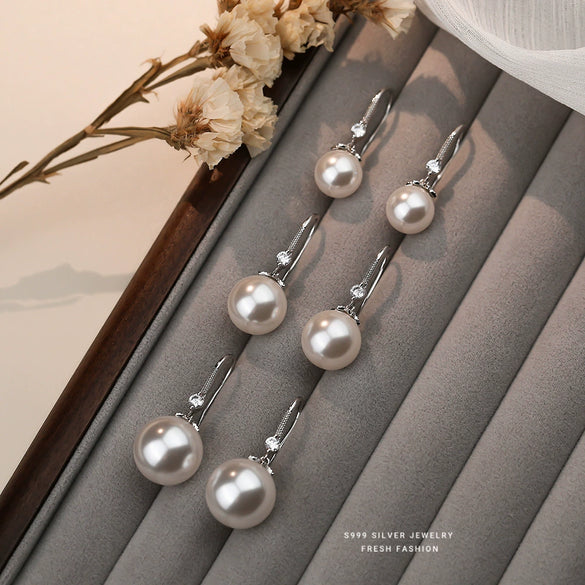 Wholesale Light Luxury Women's Geometric Sterling Silver Earrings