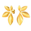 Wholesale Light Luxury Women's Hydraulic Pressure Stainless Steel Leaf Earrings