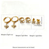 Wholesale Light Luxury Women's 18K Gold Plated Stainless Steel Flower Zircon Earrings