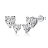 Wholesale Light Luxury Women's S925 Sterling Silver Earrings With Geometric Shape And Highgrade Zircon Inlay