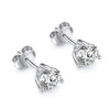 Wholesale Light Luxury Women's S925 Sterling Silver Earrings With Geometric Shape And Highgrade Zircon Inlay