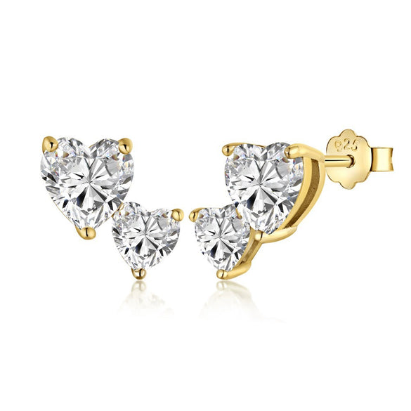 Wholesale Light Luxury Women's S925 Sterling Silver Earrings With Geometric Shape And Highgrade Zircon Inlay