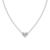 Wholesale Light Luxury Women's S925 Sterling Silver Heart Shape Clavicle Chain Necklace With Electroplating And Zircon Design