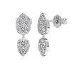 Wholesale Light Luxury Women's S925 Sterling Silver Jewelry With Double Pearshaped Zircon Inlay And Electroplating Design