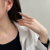 Wholesale Light Luxury Women's S925 Sterling Silver Jewelry With Double Pearshaped Zircon Inlay And Electroplating Design