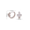 Wholesale Light Luxury Women's S925 Sterling Silver Zircon Inlaid Cross Earrings