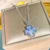 Wholesale Light Luxury Women's Titanium Steel Necklace With Zircon Inlaid Four Leaf Clover And Heart Shaped Flower Pendant On O Shaped Chain