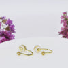 Wholesale Light Nonpierced Geometric Earrings Made Of S925 Sterling Silver With Inlaid Zircon For Women