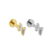 Wholesale Lip Nail Ear Nail Soft Bone Nail Ear Bone Nail Titanium Alloy Copper Stainless Steel Geometric Style Electroplated