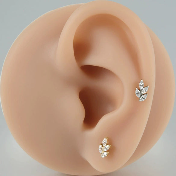 Wholesale Lip Nail Ear Nail Soft Bone Nail Ear Bone Nail Titanium Alloy Copper Stainless Steel Geometric Style Electroplated