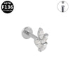 Wholesale Lip Nail Ear Nail Soft Bone Nail Ear Bone Nail Titanium Alloy Copper Stainless Steel Geometric Style Electroplated