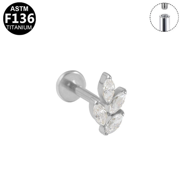 Wholesale Lip Nail Ear Nail Soft Bone Nail Ear Bone Nail Titanium Alloy Copper Stainless Steel Geometric Style Electroplated