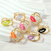 Wholesale Lip Print Copper Fashion Ring For Ladies With Retro Personality And Color Drop Oil Treatment