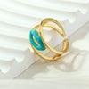 Wholesale Lip Print Copper Fashion Ring For Ladies With Retro Personality And Color Drop Oil Treatment